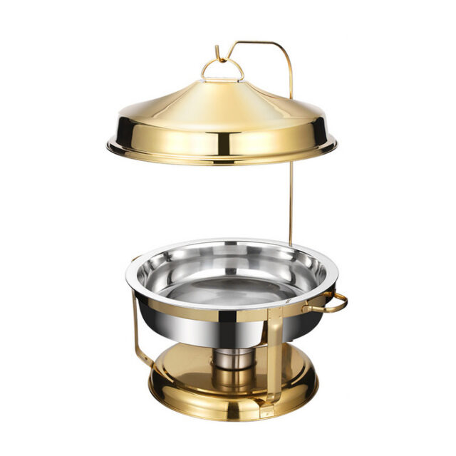 UC139 9L Gold Round Chafing Dish