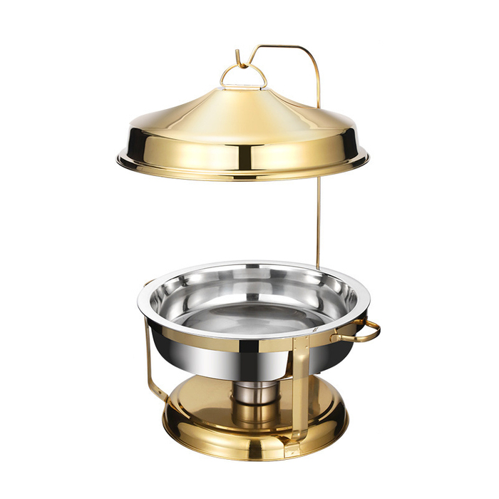 UC139 9L Gold Round Chafing Dish