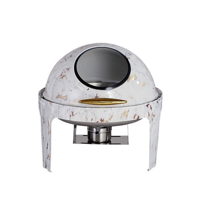 UC142 6L Marble Round Chafing Dish