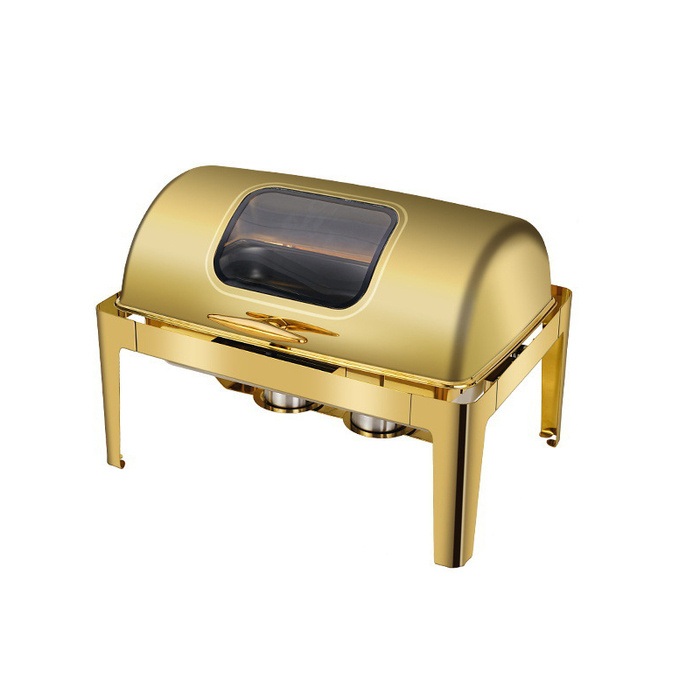 UC144 9L Golden Rectangular Chafing Dish
