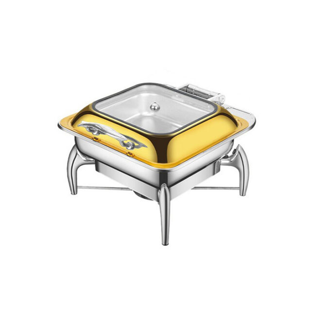 UC146 6L Half Golden Square Chafing Dish