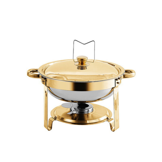 UC148 4.5L Half Golden Round Chafing Dish