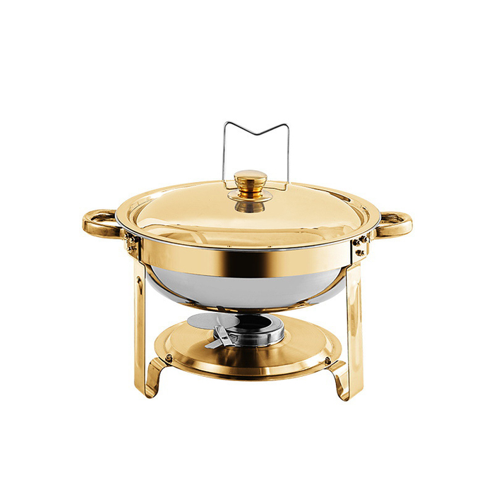 UC148 4.5L Half Golden Round Chafing Dish