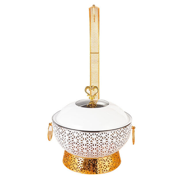 UC150 8L White Round Chafing Dish