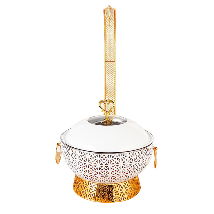 UC150 8L White Round Chafing Dish